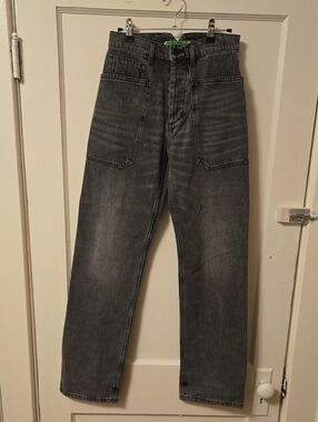NWT Sandrine Rose Straight Leg Black Jeans W/ Button Fly
